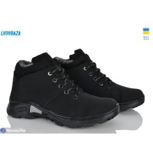 Черевики чоловічі на зиму (8 пар р.40-45) чорний  "LEOBAZA"