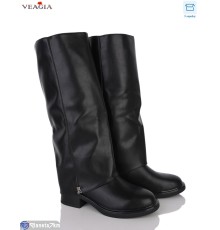Чоботи жіночі на весну/осінь (8 пар р.36-41) чорний  "Veagia-ADA"