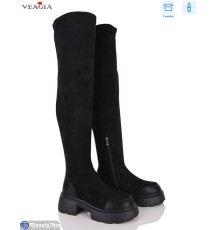 Ботфорти жіночі на весну/осінь (6 пар р.36-40) чорний  "Veagia-ADA"