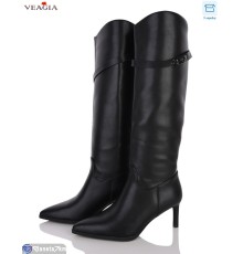 Чоботи жіночі на весну/осінь (8 пар р.36-40) чорний  "Veagia-ADA"