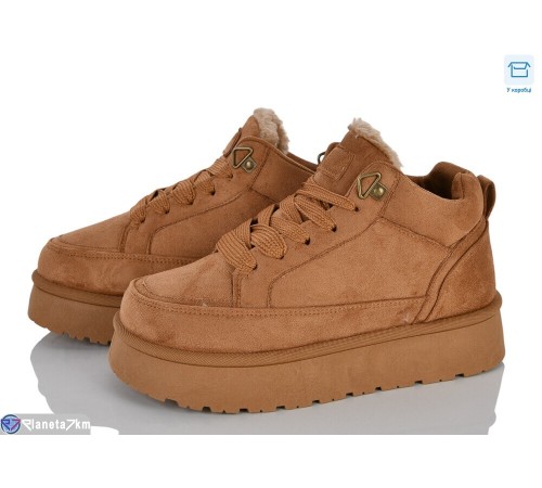 Черевики жіночі на зиму (8 пар р.36-41) camel  "FERICE"