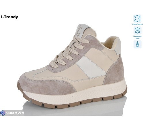 Черевики жіночі на зиму (6 пар р.36-41) бежевий  "Trendy"
