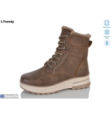 Черевики жіночі на зиму (6 пар р.36-41) коричневий  "Trendy"