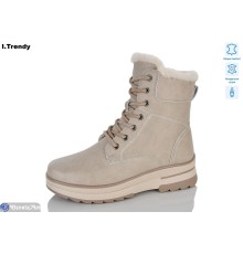 Черевики жіночі на зиму (6 пар р.36-41) бежевий  "Trendy"