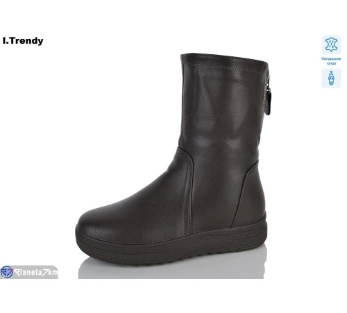 Чоботи жіночі на зиму (6 пар р.36-41) коричневий  "Trendy"