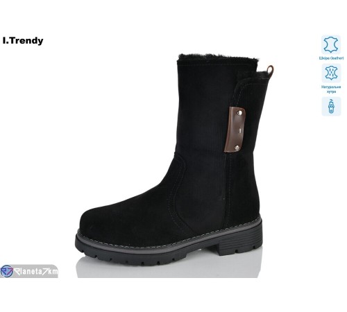 Черевики жіночі на зиму (6 пар р.36-41) чорний  "Trendy"