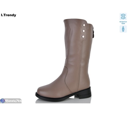 Чоботи жіночі на зиму (6 пар р.36-41) коричневий  "Trendy"