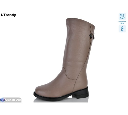 Чоботи жіночі на зиму (6 пар р.36-41) коричневий  "Trendy"
