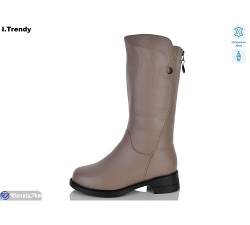 Чоботи жіночі на зиму (6 пар р.36-41) коричневий  "Trendy"