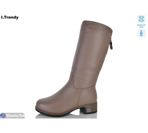 Чоботи жіночі на зиму (6 пар р.36-41) коричневий  "Trendy"