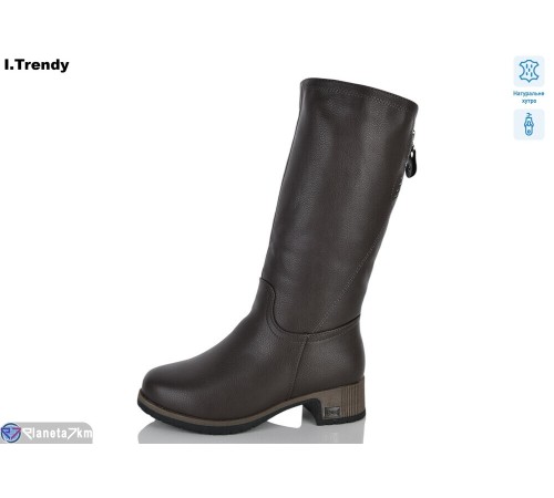 Чоботи жіночі на зиму (6 пар р.36-41) коричневий  "Trendy"