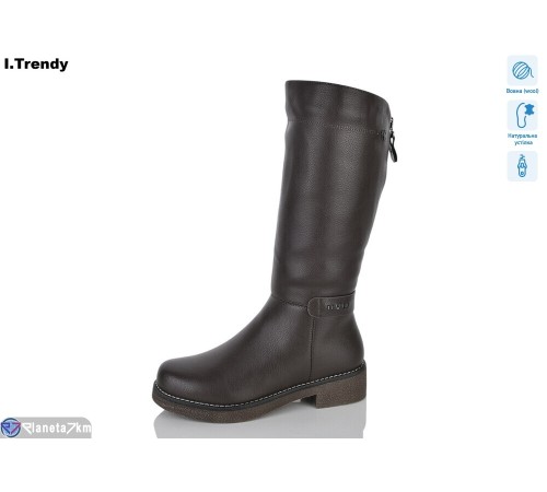 Чоботи жіночі на зиму (6 пар р.36-41) коричневий  "Trendy"