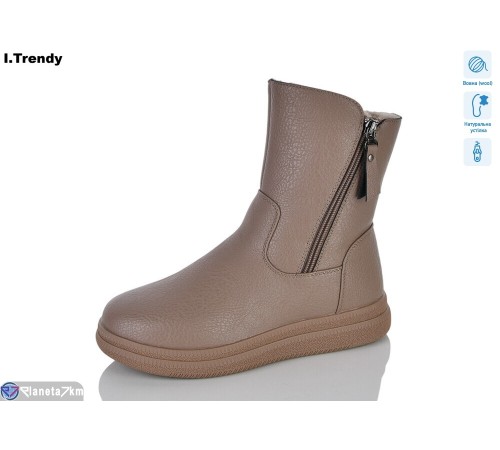 Черевики жіночі на зиму (6 пар р.36-41) коричневий  "Trendy"