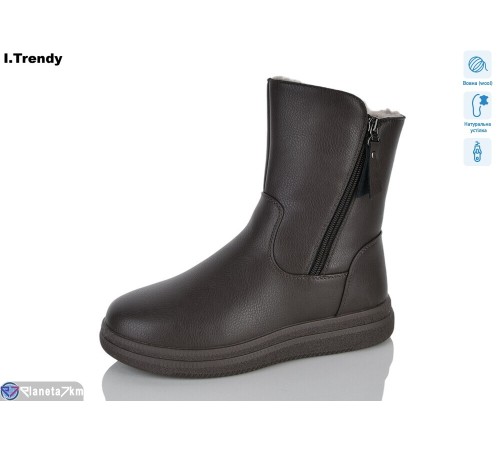 Черевики жіночі на зиму (6 пар р.36-41) коричневий  "Trendy"