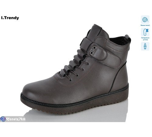 Черевики жіночі на зиму (8 пар р.37-42) коричневий  "Trendy"