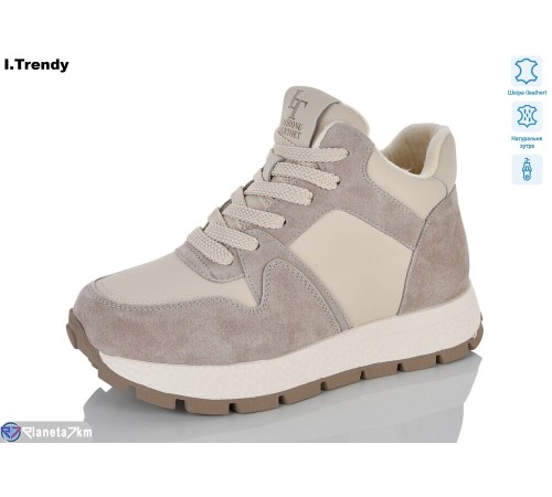 Черевики жіночі на зиму (6 пар р.36-41) бежевий  "Trendy"