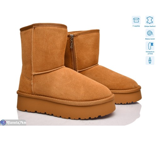 Уггі жіночі на зиму (8 пар р.36-41) camel  "Mirella"