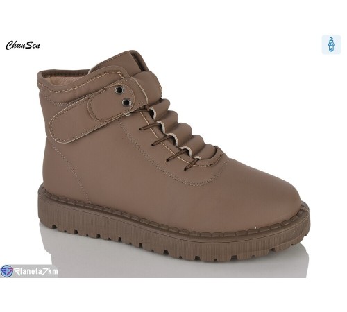 Черевики жіночі на весну/осінь (8 пар р.37-41) коричневий  "Chunsen"