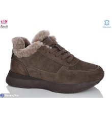 Кросівки жіночі на зиму (8 пар р.36-41) коричневий  "Gukkcr"