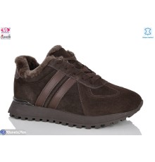 Кросівки жіночі на зиму (8 пар р.36-41) коричневий  "Gukkcr"