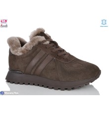 Кросівки жіночі на зиму (8 пар р.36-41) коричневий  "Gukkcr"