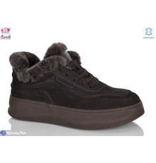 Кросівки жіночі на зиму (8 пар р.36-41) коричневий  "Gukkcr"