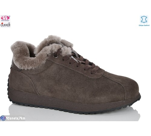 Кросівки жіночі на зиму (8 пар р.36-41) коричневий  "Gukkcr"