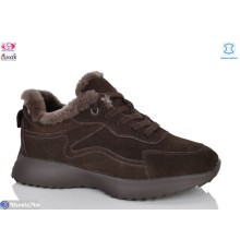 Кросівки жіночі на зиму (8 пар р.36-41) коричневий  "Gukkcr"