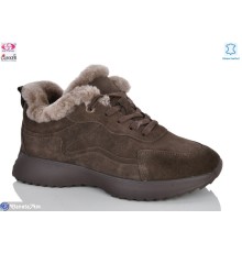 Кросівки жіночі на зиму (8 пар р.36-41) коричневий  "Gukkcr"