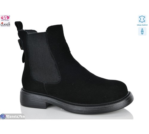 Черевики жіночі на зиму (8 пар р.36-40) чорний  "Gukkcr"