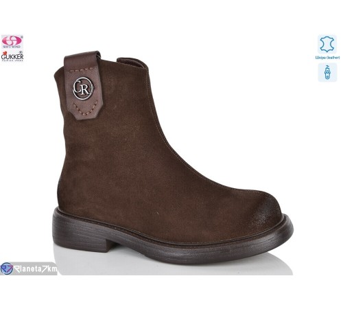 Черевики жіночі на зиму (8 пар р.36-40) коричневий  "Gukkcr"