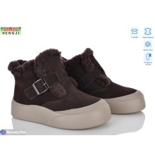 Черевики жіночі на зиму (8 пар р.36-41) коричневий  "HENGJI-ELENA"