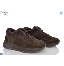 Кросівки жіночі на зиму (8 пар р.37-41) коричневий  "Dageni"
