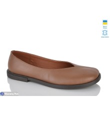 Балетки жіночі на весну/осінь (6 пар р.37-41) коричневий  "LIKA"