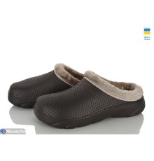 Жіночі сабо на зиму (8 пар р.37-41) коричневий  "LEO"