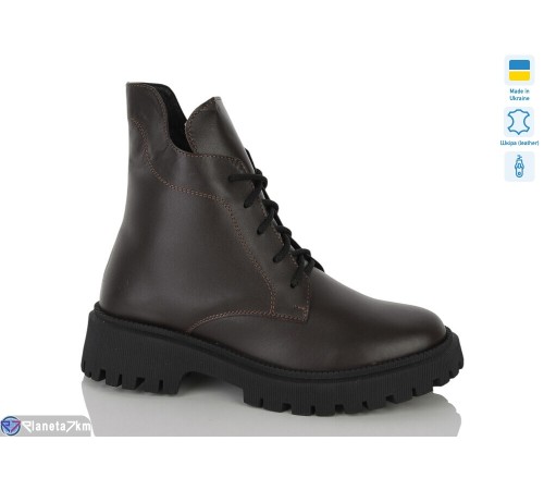 Черевики жіночі на зиму (6 пар р.37-41) коричневий  "LIKA"