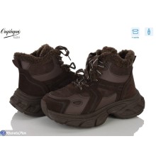 Черевики жіночі на зиму (8 пар р.37-41) коричневий  "Dageni"