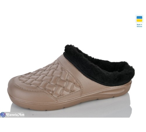 Жіночі сабо на зиму (6 пар р.36-41) коричневий  "SALIN"