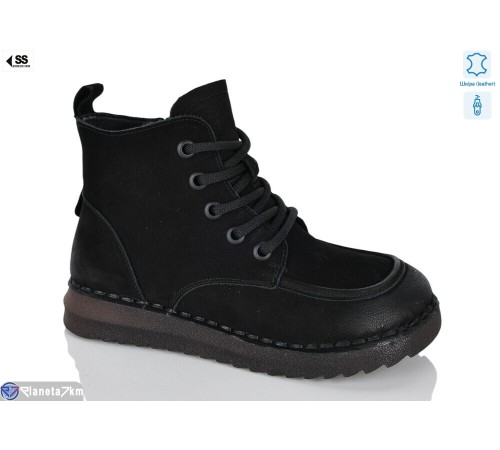 Черевики жіночі на зиму (8 пар р.36-41) чорний  "KLAKSON"