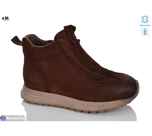 Черевики жіночі на зиму (8 пар р.36-41) коричневий  "KLAKSON"