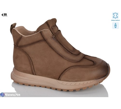 Черевики жіночі на зиму (8 пар р.36-41) коричневий  "KLAKSON"