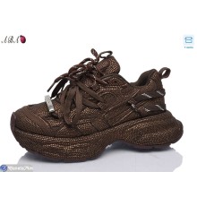 Кросівки жіночі на весну/осінь (6 пар р.36-41) коричневий  "Aba"