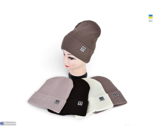 Шапка жіноча на весну/осінь (5 шт. р.сетка 56-60) мікс  "Angell"