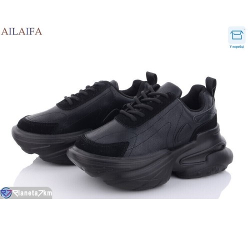 Кросівки жіночі на весну/осінь (6 пар р.36-41) чорний  "Latifa"