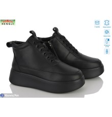Черевики жіночі на зиму (8 пар р.36-41) чорний  "HENGJI-ELENA"