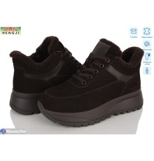 Черевики жіночі на зиму (8 пар р.36-41) коричневий  "HENGJI-ELENA"