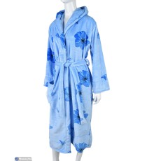 Халат жіночий на весну/осінь (3 шт. р.сетка XL-3XL) блакитний  "VERONIKA"