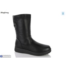 Чоботи жіночі на зиму (8 пар р.40-43) чорний  "HORSE"