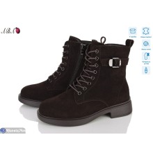 Черевики жіночі на зиму (8 пар р.36-41) коричневий  "Aba"