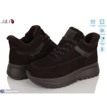 Черевики жіночі на зиму (8 пар р.36-41) коричневий  "Aba"